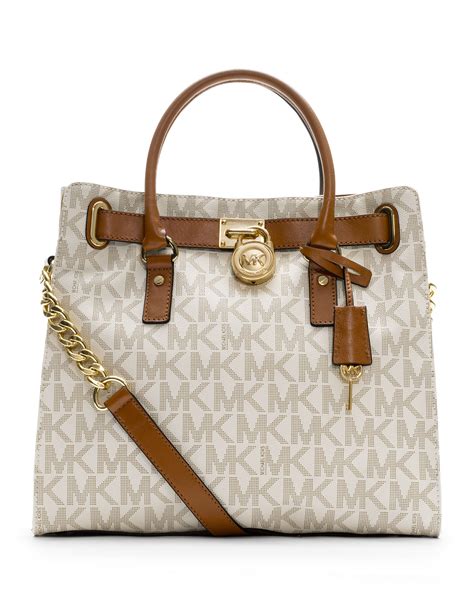 Michael Kors Hamilton Traveler Vanilla Large Tote Bag 